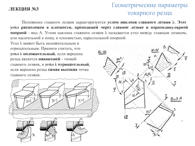 Углы токарного резца: главные, вспомогательные, их измерение