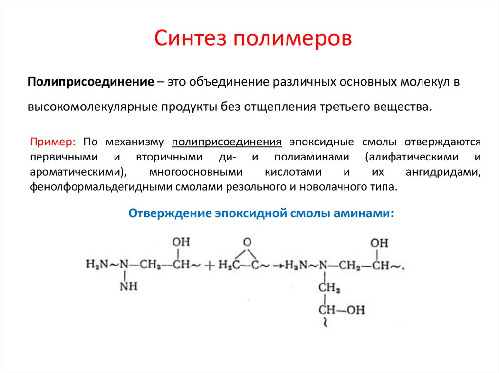 Запишите общую схему получения искусственного полимера