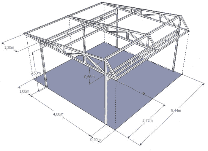 Навес для автомобиля из металлопрофиля односкатный своими руками пошаговая инструкция чертежи и фото
