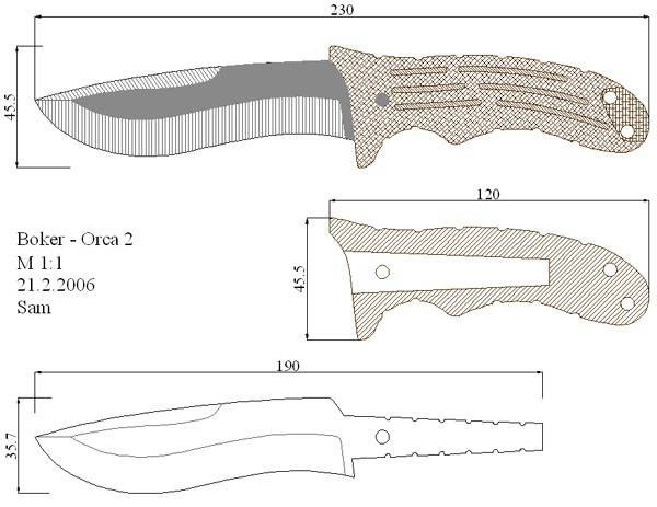 Эскизы ножей для самостоятельного изготовления с размерами в натуральную