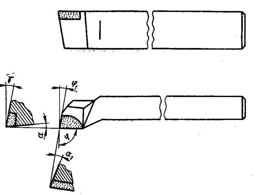 Проходной прямой резец рисунок