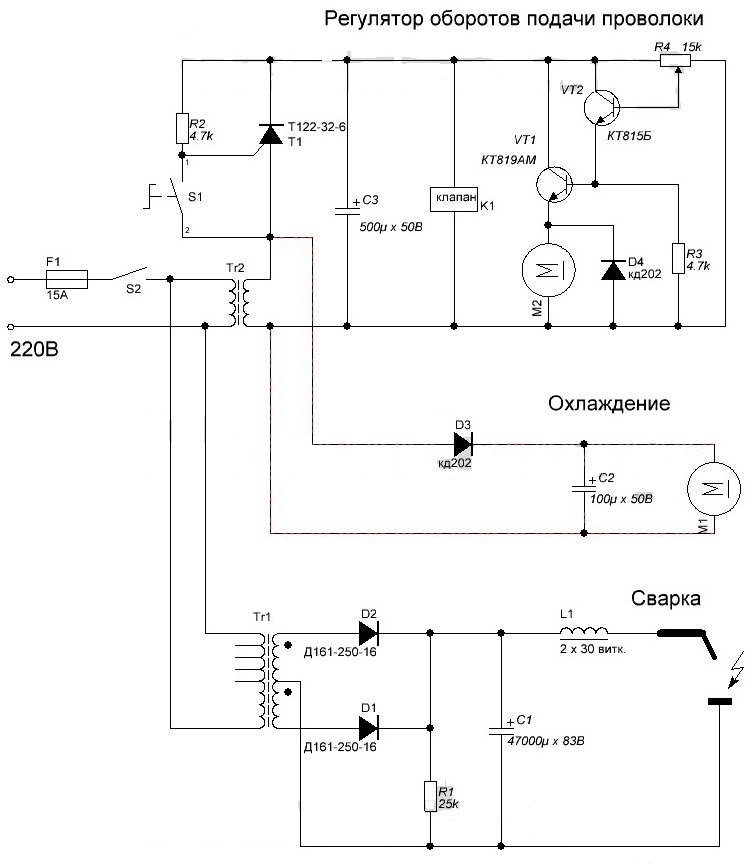 Схема самодельного сварочного полуавтомата