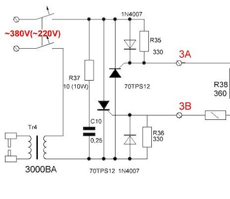 Схема споттера своими руками на симисторе