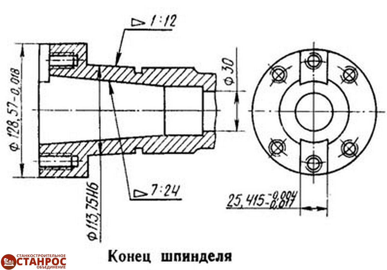 Чертеж вала станка