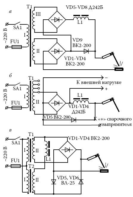 Сварочный аппарат на схеме