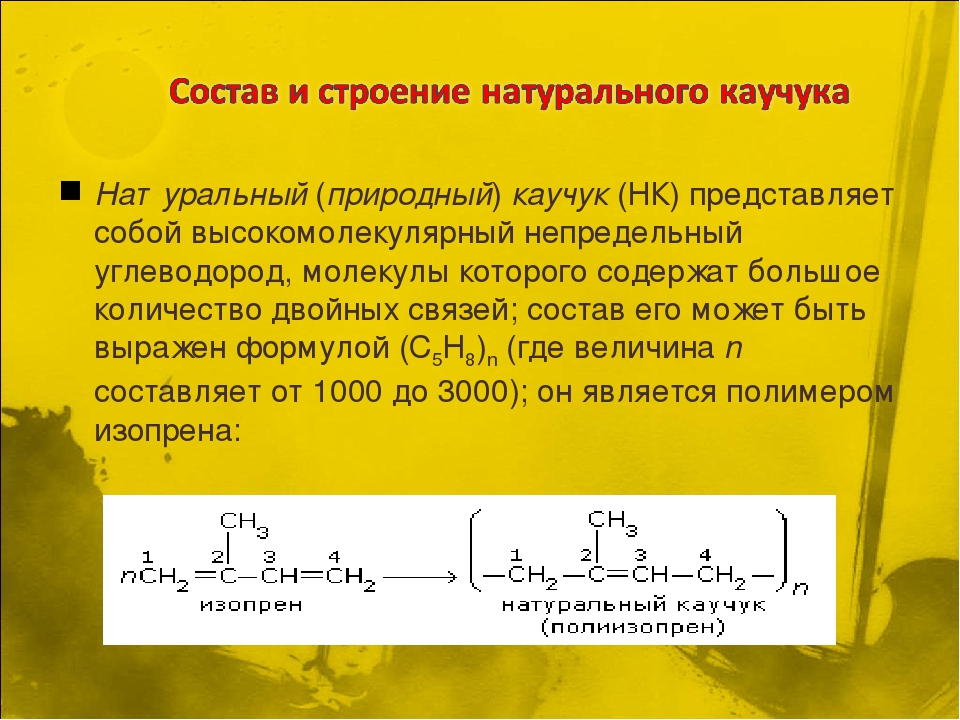 Презентация про каучук