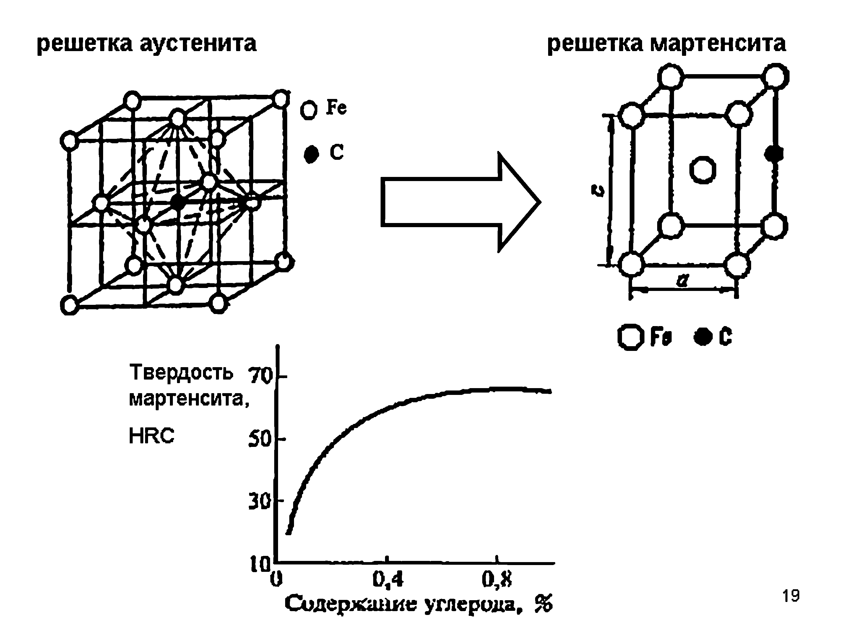 Схема структуры аустенит феррит