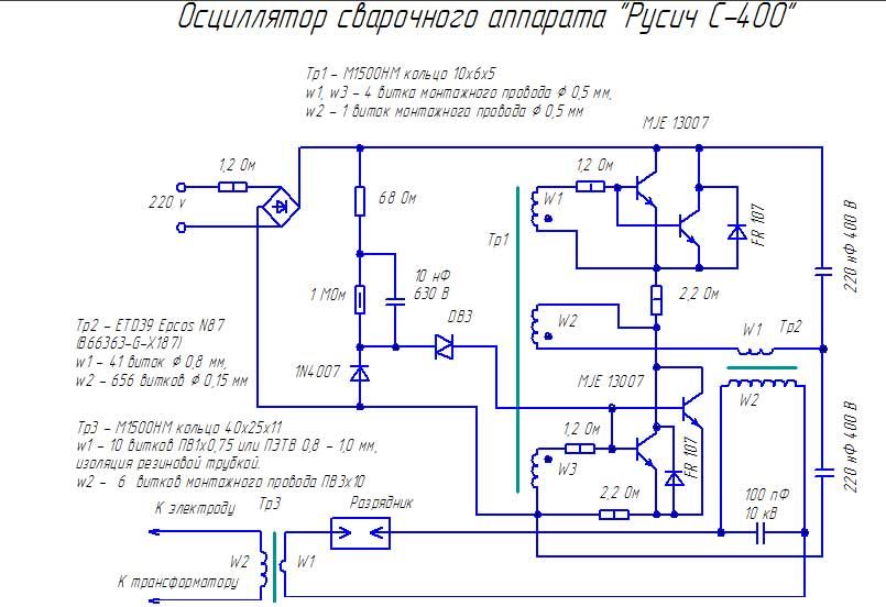 Схема инверторного плазмореза