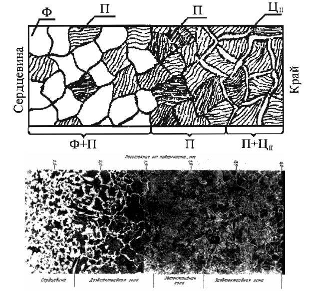 Схема микроструктуры стали 40