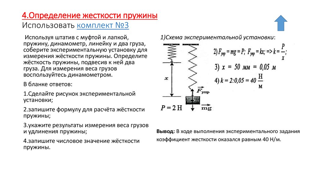 Чему равна жесткость пружины изображенной на рисунке