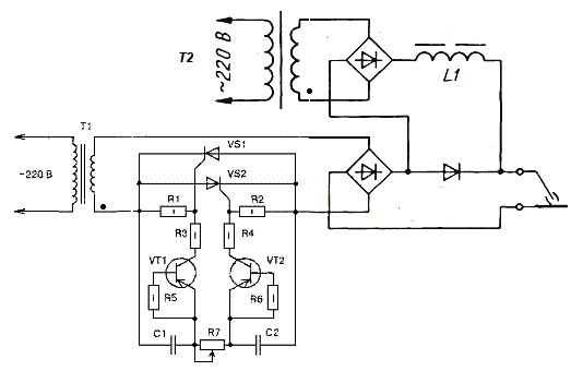 Схема регулятора для трансформатора