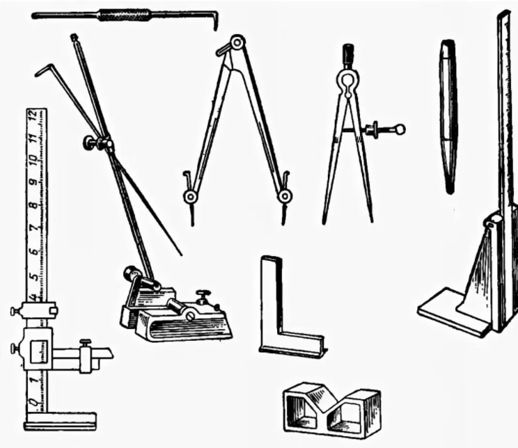 Какой разметочный инструмент применяется при разметке по чертежу