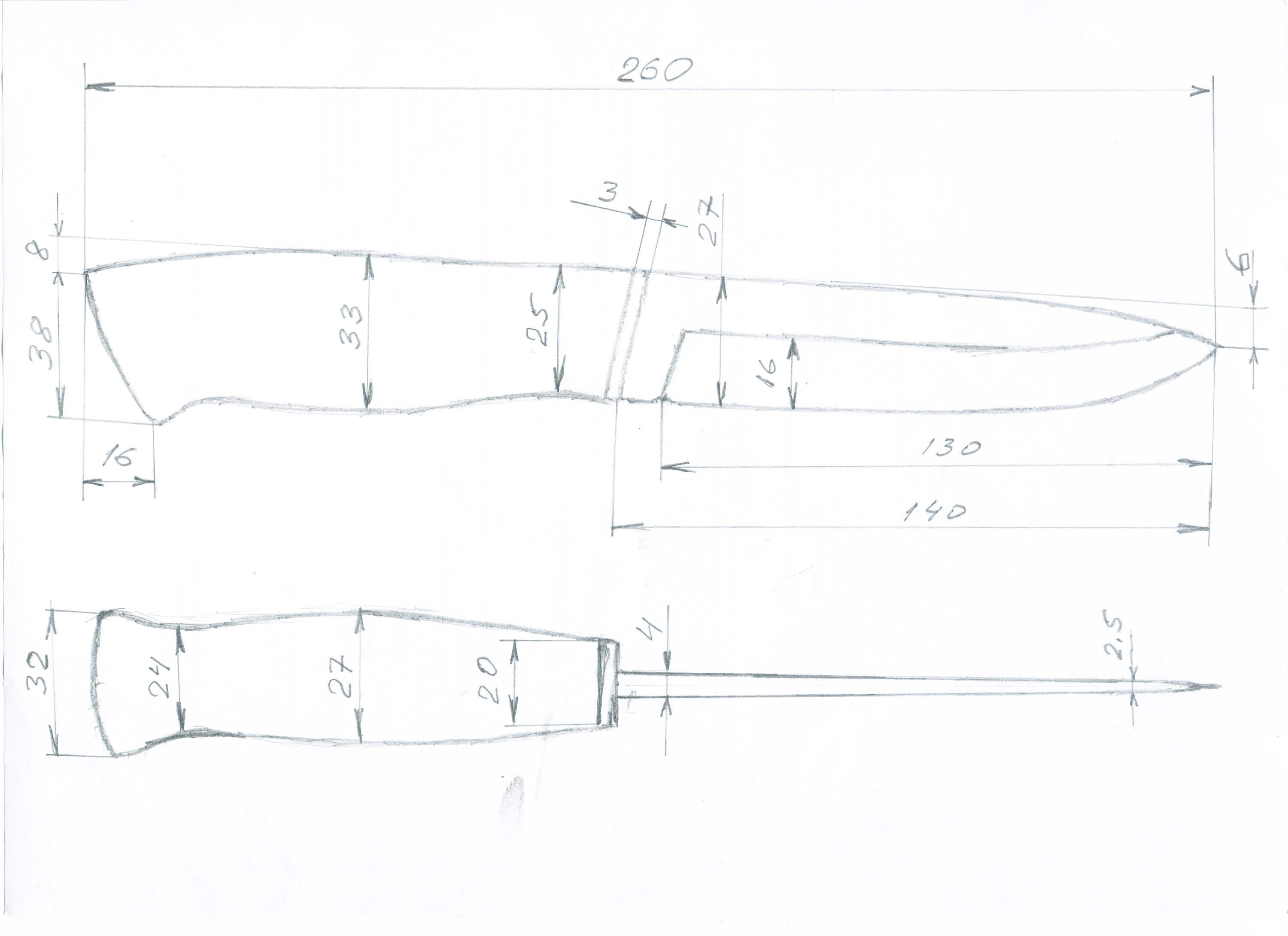 Эскизы ножей с фото и размерами для собственного изготовления