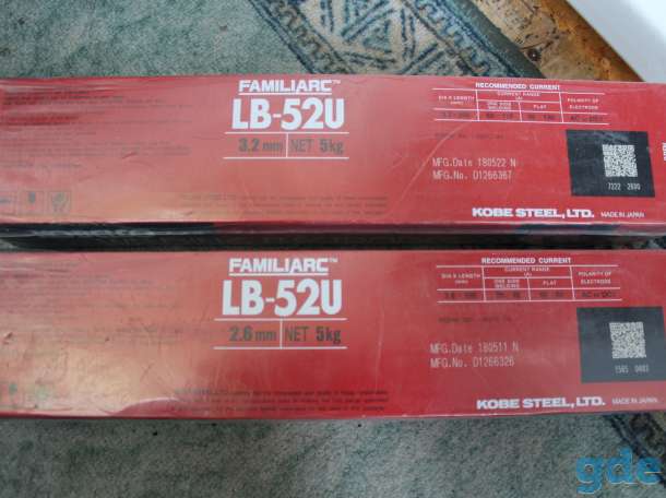 Характеристика японских электродов lb-52u