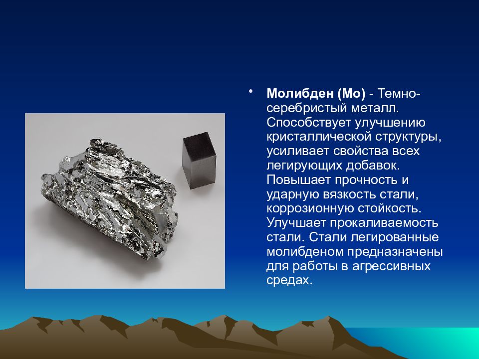 Сплавы молибдена - химия