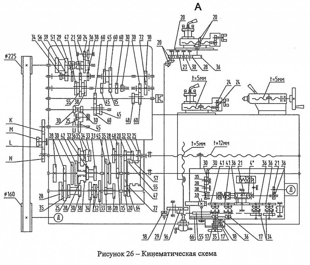 Электрическая принципиальная схема станка гс526у
