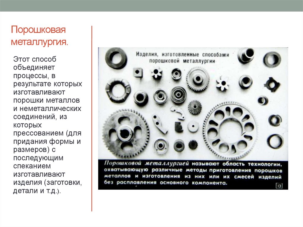 Технология изготовления изделий из порошков (порошковая металлургия). пластики и керамика