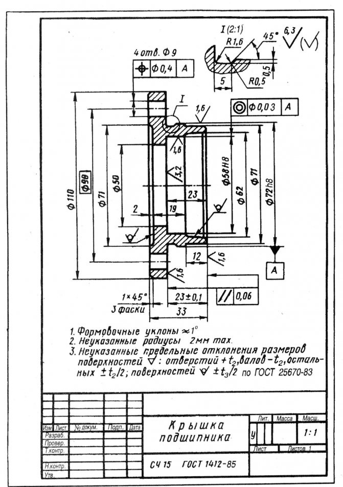 Обозначение фасок на чертеже ескд