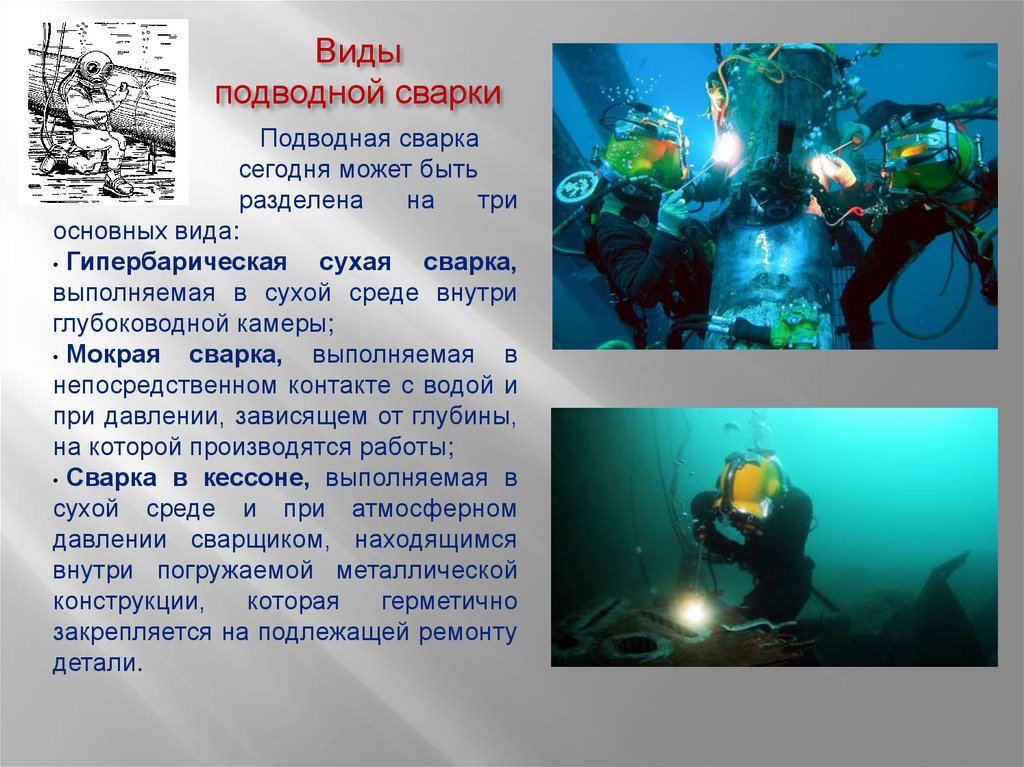 Проект на тему сварка под водой
