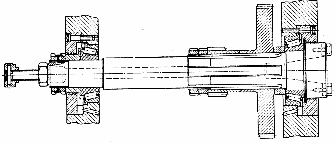 Чертеж шпинделя горизонтально фрезерного станка