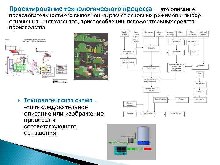 Как производится описание технологической схемы в разделе описание химико технологического процесса