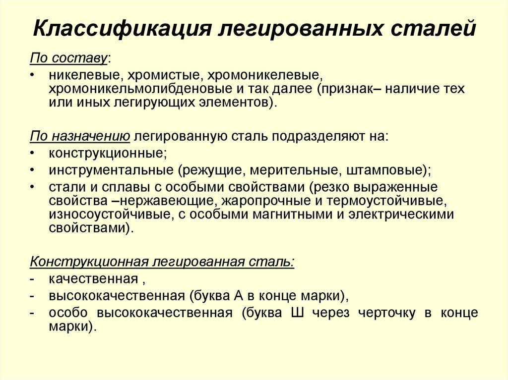Конструкционная сталь - классификация по составу и применению