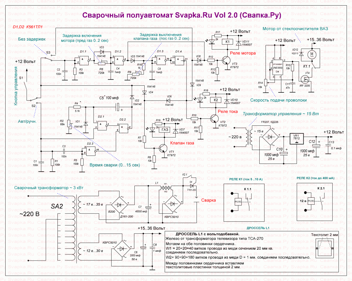 Инструкция по сбору самодельного сварочного полуавтомата из инвертора (схема, чертежи, этапы)