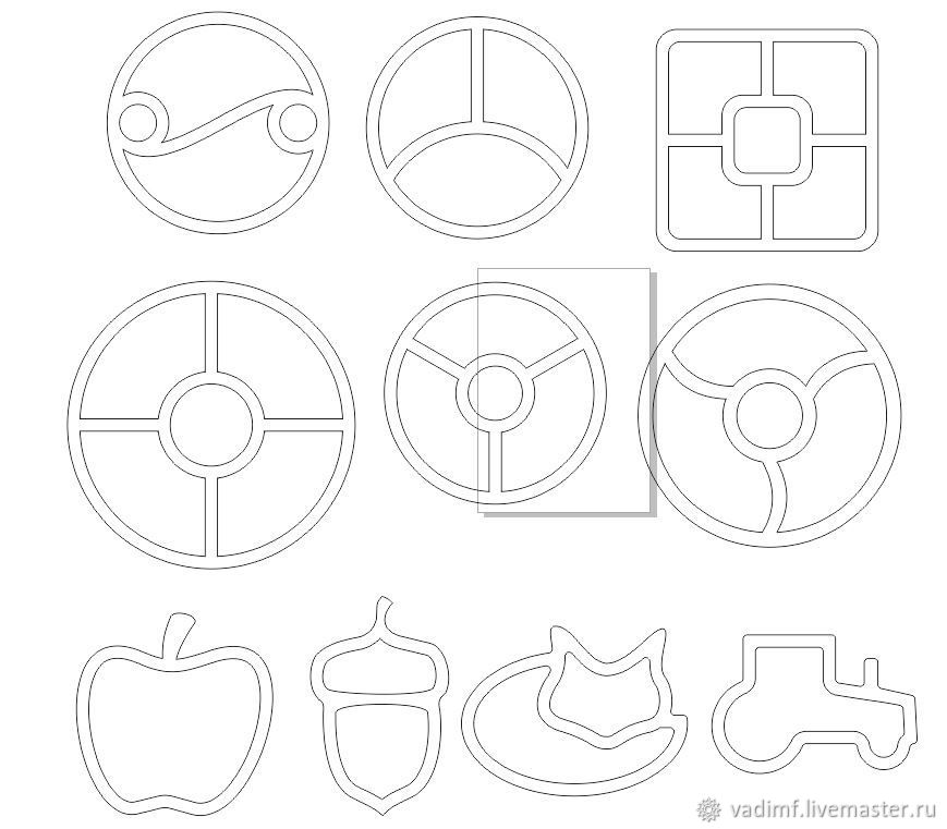 Dxf чертежи для чпу фрезера по дереву