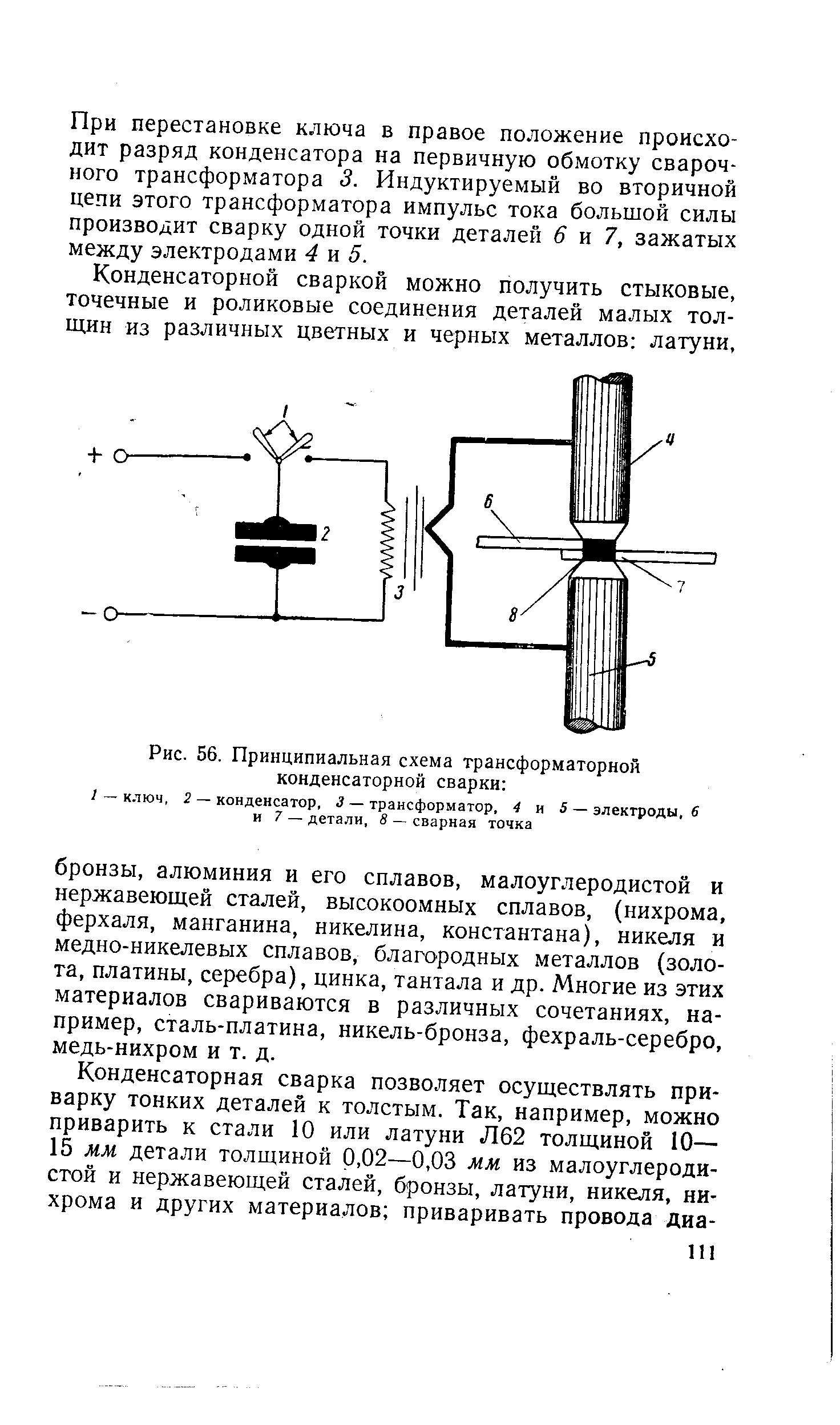 Конденсаторная точечная сварка – кратковременные импульсы в металле малой толщины