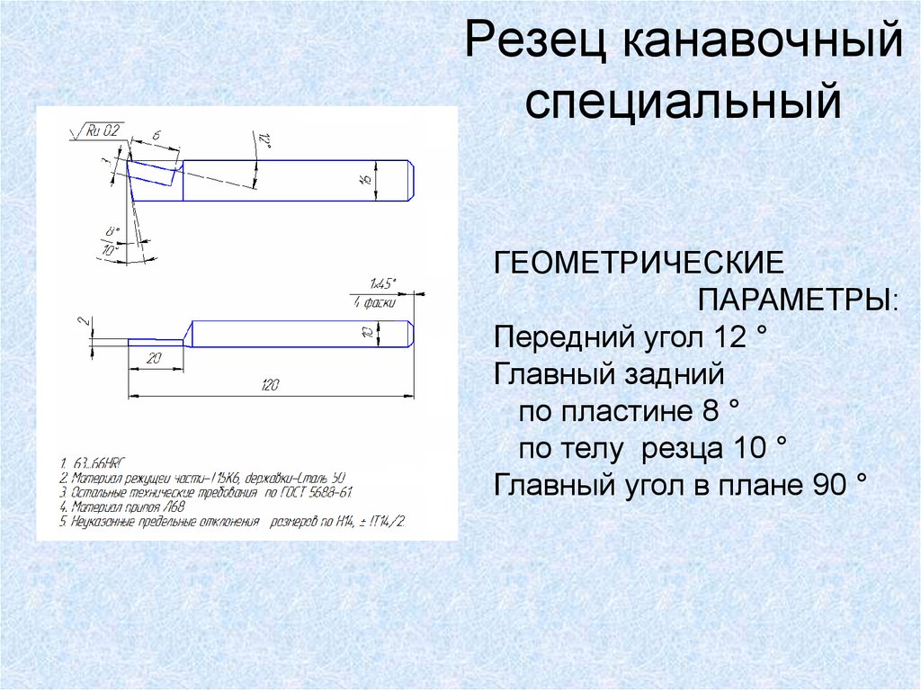 Особенности канавочных резцов, их виды и геометрия