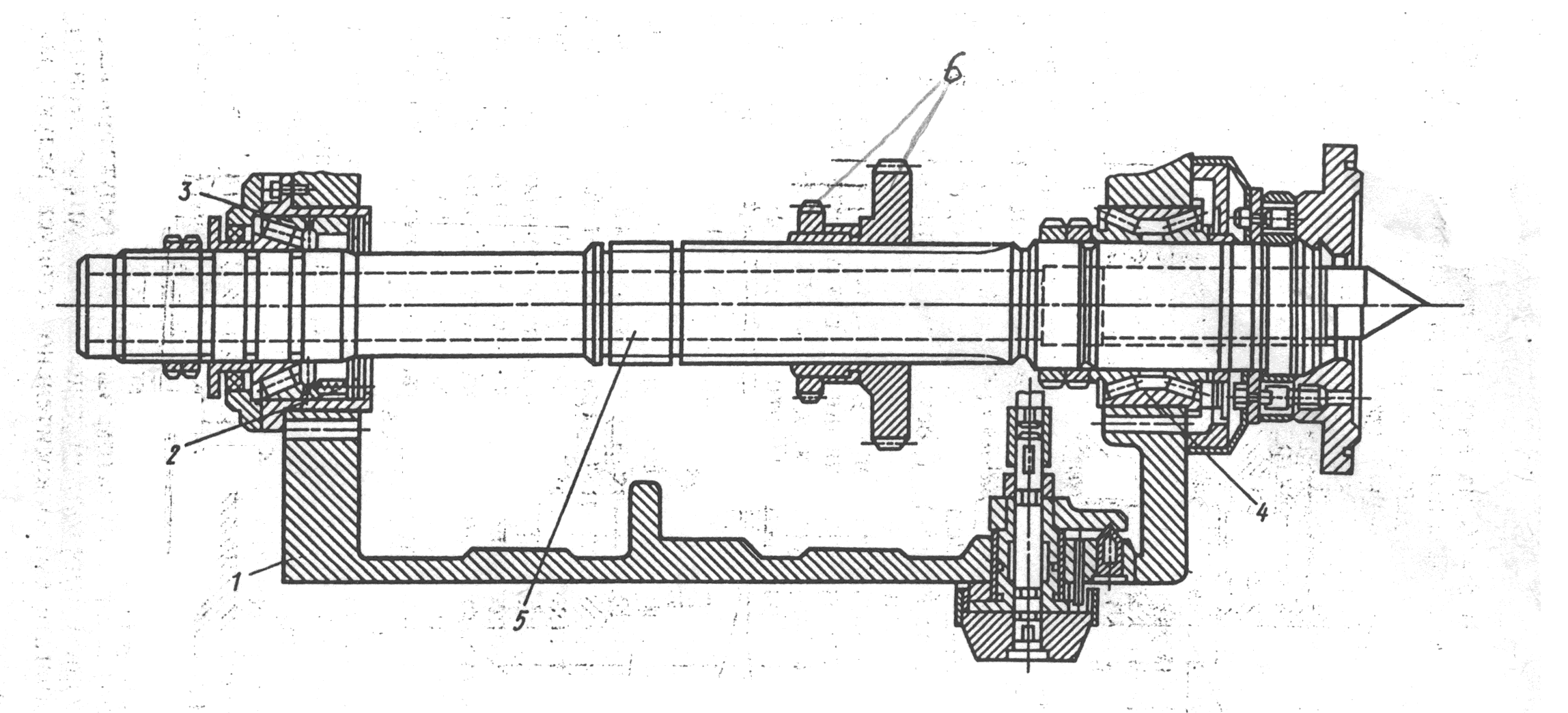 Шпиндель токарного станка чертеж